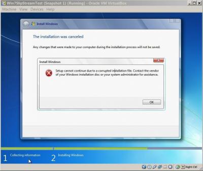 Setup Cannot Continue Due To A Corrupted Installation File Win