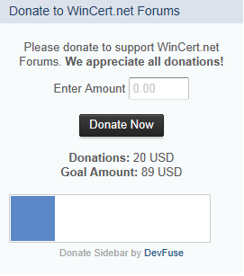 WinCert Donations
