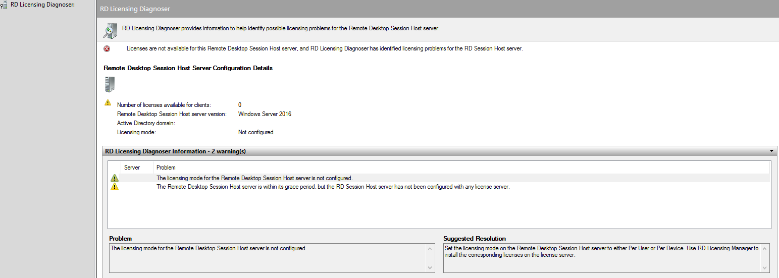 Licenses Are Not Available For This Remote Desktop Session Wincert