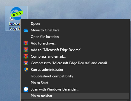 duplicate shortcut in the taskbar