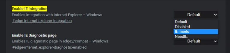 How to use ie mode in chromium edge browser wincert