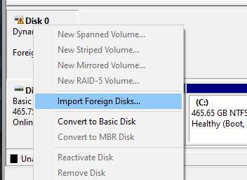 Missing disk in Windows Explorer