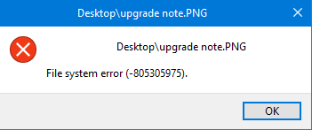 File system error (-805305975)