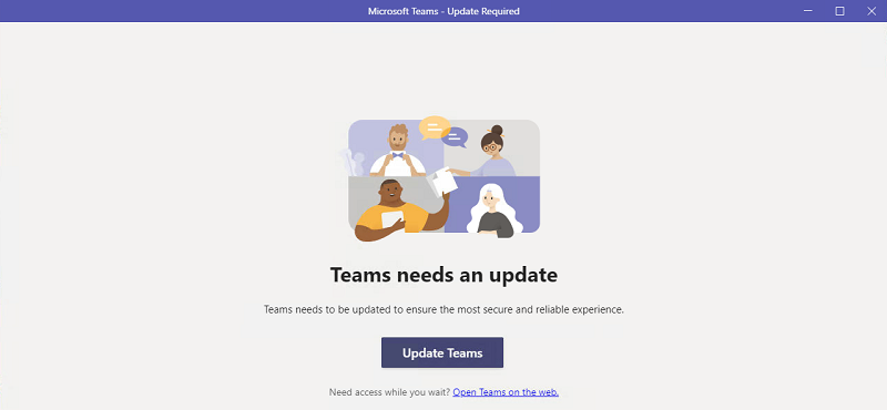 Teams needs an update issue